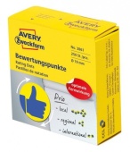 Этикетки Avery Zweckform 3861 250шт на листе диаметр 19мм/70г/м2/желтый самоклей. универсальная
