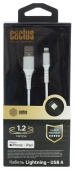 Кабель Cactus CS-LG.USB.A-1.2 USB (m)-Lightning (m) 1.2м белый блистер