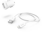 Автомобильное зар./устр. Hama H-183266 12W 2.4A USB для Apple белый (00183266)