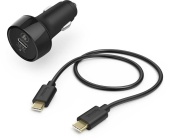 Автомобильное зар./устр. Hama H-183327 18W 3A (PD+QC) USB Type-C универсальное черный (00183327)