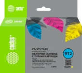 Картридж струйный Cactus CS-3YL79AE 912 желтый (5мл) для HP OfficeJet 8010/8012/8013/8014/8015/8020/8025