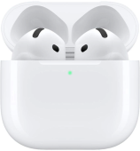 Гарнитура вкладыши Apple AirPods 4 A3050,A3053,A3058 белый беспроводные bluetooth в ушной раковине (MXP63ZA/A)
