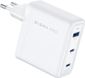 Сетевое зар./устр. Digma Pro DPW10C 100W 5A (PD+QC) 2хUSB-C/USB-A универсальное белый (DPW1С0G012WH)