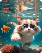 Коврик для мыши Cactus Fish Cat 300x250x3мм (CS-MP-D15M)