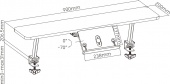 Полка Cactus CS-KD15-PK для столов 90x21.4x29.5см розовый