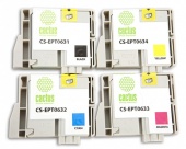 Картридж струйный Cactus CS-EPT0635 T0635 черный/голубой/пурпурный/желтый набор (40мл) для Epson Stylus C67/C87/CX3700/CX4100/CX4700