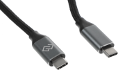 Кабель Digma D-TYPE-C-USB3.2-100W-4K-1.5M USB Type-C (m)-USB Type-C (m) 1.5м черный