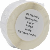 Этикетки Cactus CS-LW-11352 сег.:54x25мм черный белый 500шт/рул Dymo Label Writer 450/4XL