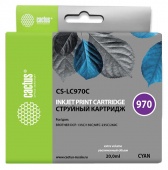 Картридж струйный Cactus CS-LC970C голубой (20мл) для Brother DCP-135C/150C/MFC-235C/260C