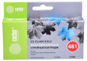 Картридж струйный Cactus CS-CLI481XXLC голубой (12.2мл) для Canon Pixma TR7540/TR8540/TS6140/TS8140