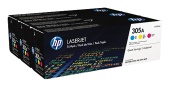 Картридж лазерный HP 305A CF370AM голубой/желтый/пурпурный бар.в компл. тройная упак. для HP CLJ M451