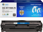 Картридж лазерный G&G GG-W1106A-N W1106A черный (1000стр.) для HP Laser 107a/107r/107w/135a MFP/135r MFP/135w MFP/137fnw MFP Картридж лазерный G&G GG-W1106A-N W1106A черный (1000стр.) для HP Laser 107a/107r/107w/135a MFP/135r MFP/135w MFP/137fnw MFP