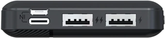 Мобильный аккумулятор Buro BP10A 10000mAh 10W 2A 2xUSB-A/USB-C черный (BP10A10PBK)