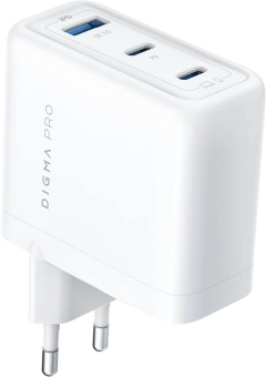 Сетевое зар./устр. Digma Pro DPW10C 100W 5A (PD+QC) 2хUSB-C/USB-A универсальное белый (DPW1С0G012WH)