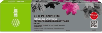 Картридж перезаправляемый струйный Cactus CS-R-PFI320/321M PFI-320/321M пурпурный (260мл) для Canon imagePROGRAF TM-200/200MFP/205/300/300MFP/305 без чипа