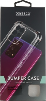 Чехол (клип-кейс) BoraSCO для Apple iPhone 15 Plus Bumper Case прозрачный (72406)