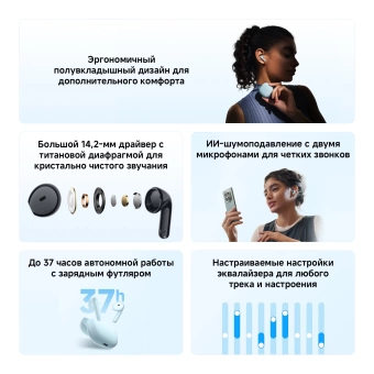 Гарнитура вкладыши Xiaomi Redmi Buds 8 Active белый беспроводные bluetooth в ушной раковине (BHR08JUGL)