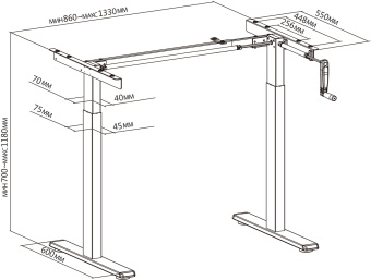 Подстолье Cactus CS-MDF-WT белый