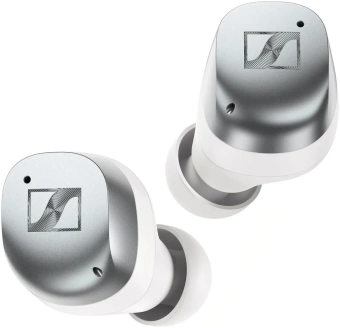 Гарнитура внутриканальные Sennheiser Momentum True Wireless 4 серебристый/белый беспроводные bluetooth в ушной раковине (700366 MTW4 WHITE SILVER)
