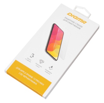 Защитное стекло для экрана Digma 2.5D для Apple iPhone 13 Pro Max/14 Pro Max 2.5D 1шт. (DGG2AP13PM)
