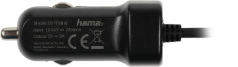 Автомобильное зар./устр. Hama H-173618 15W 3A (PD) универсальное черный (00173618)