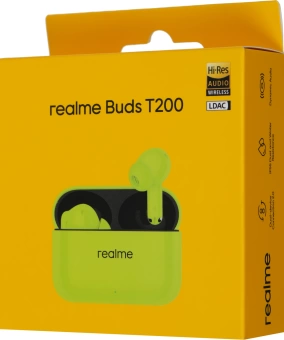Гарнитура внутриканальные Realme Buds T200 зеленый беспроводные bluetooth в ушной раковине (6941764462090)