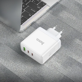Сетевое зар./устр. Hoco N30 Glory 25W 3.25A+3A+1.5A (PD+QC) универсальное белый (84155)