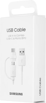Кабель Samsung EP-DG930DWEGRU USB (m)-USB Type-C (m)/micro USB (m) 1.5м белый