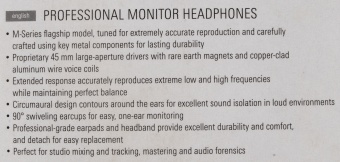 Наушники мониторные Audio-Technica ATH-M70X 3м черный проводные оголовье (80000182)