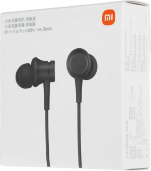 Гарнитура внутриканальные Xiaomi In-Ear 1.25м черный проводные в ушной раковине (ZBW4354TY)