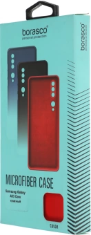Чехол (клип-кейс) BoraSCO для Samsung Galaxy A03 Core Microfiber Case красный (40945)
