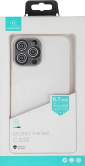 Чехол (клип-кейс) для Apple iPhone 13 Pro Max Usams US-BH779 белый (матовый) (УТ000028083)
