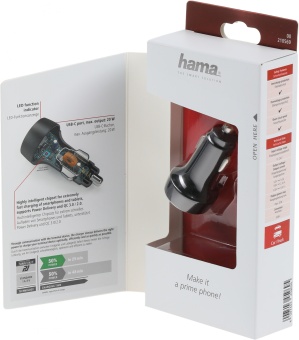 Автомобильное зар./устр. Hama H-210569 20W 1.67A+3A+2.22A (PD) USB универсальное черный (00210569)