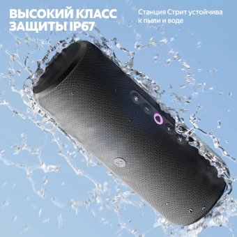 Умная колонка Yandex Станция Стрит Алиса черный 30W 2.0 BT/Wi-Fi 10м 3300mAh (YNDX-00030BLK)