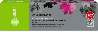 Картридж перезаправляемый струйный Cactus CS-R-PFI107M пурпурный для Canon imageProGRAF iPF670/680/685/770/780/785 без чипа