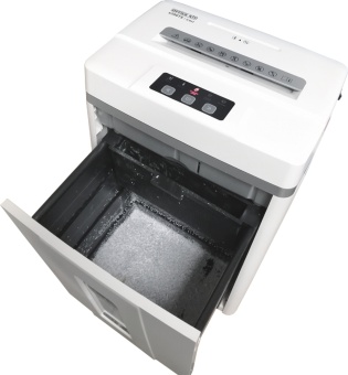 Шредер Office Kit S200TS 0,8x1 белый (секр.P-7) фрагменты 6лист. 25лтр. скобы пл.карты CD