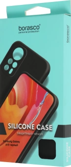 Чехол (клип-кейс) BoraSCO для Samsung Galaxy A15 Silicone Case черный (72783)