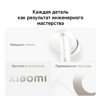 Гарнитура внутриканальные Xiaomi Buds 5 Pro BT белый беспроводные bluetooth в ушной раковине (BHR9642GL)