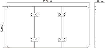 Столешница Cactus CS-TD3-LR 120x60x1.8см дуб антик