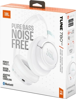 Гарнитура накладные JBL Tune 780NC 1.2м белый беспроводные bluetooth оголовье (JBLT780NCWHT)