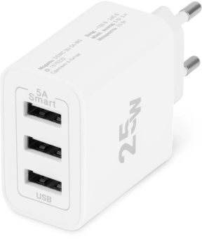 Сетевое зар./устр. Digma DGWC-3U-5A-WG 30W 3A (PD+QC) 3xUSB универсальное белый