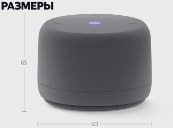 Умная колонка Yandex Станция Лайт 2 без часов Алиса графитовый 6W 1.0 BT/Wi-Fi 10м (YNDX-00028GRY)