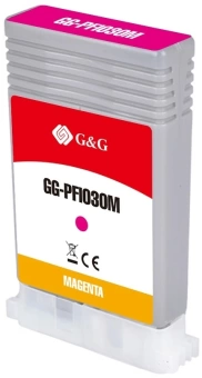 Картридж струйный G&G GG-PFI030M PFI-030M пурпурный (55мл) для Canon imagePROGRAF TA-20/30
