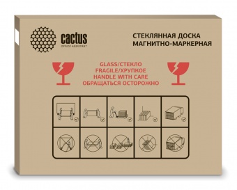 Доска стеклянная Cactus CS-GBD-120x150-TR стеклянная прозрачный 120x150см стекло