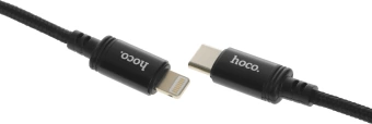 Кабель Hoco X89 Wind iP USB Type-C (m)-Lightning (m) 1м черный коробка