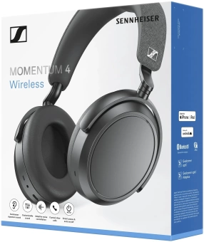 Гарнитура мониторные Sennheiser Momentum Wireless 4 2м черный беспроводные bluetooth в ушной раковине (509266 M4AEBT BLACK)