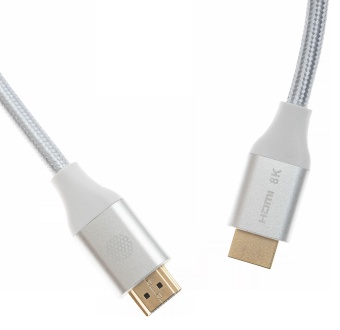 Кабель аудио-видео Cactus CS-HDMI.2.1-3 HDMI (m)/HDMI (m) 3м. позолоч.конт. серебристый