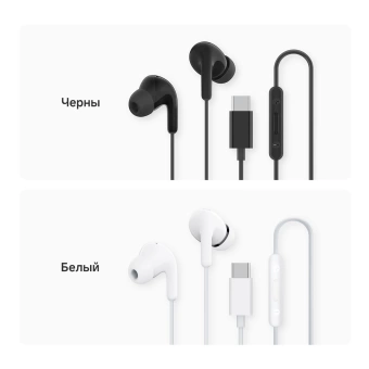 Гарнитура внутриканальные Xiaomi Type-C Earphones 1.25м белый проводные крепление за ухом (BHR8931GL)