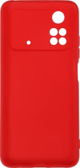 Чехол (клип-кейс) DF для Poco M4 Pro (4G) poCase-03 красный (POCASE-03 (RED))