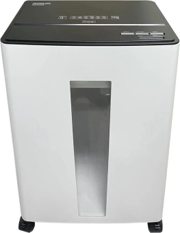 Шредер Office Kit S330SF (3,9х35) белый/черный (секр.P-4) фрагменты 13лист. 30лтр. скобы пл.карты